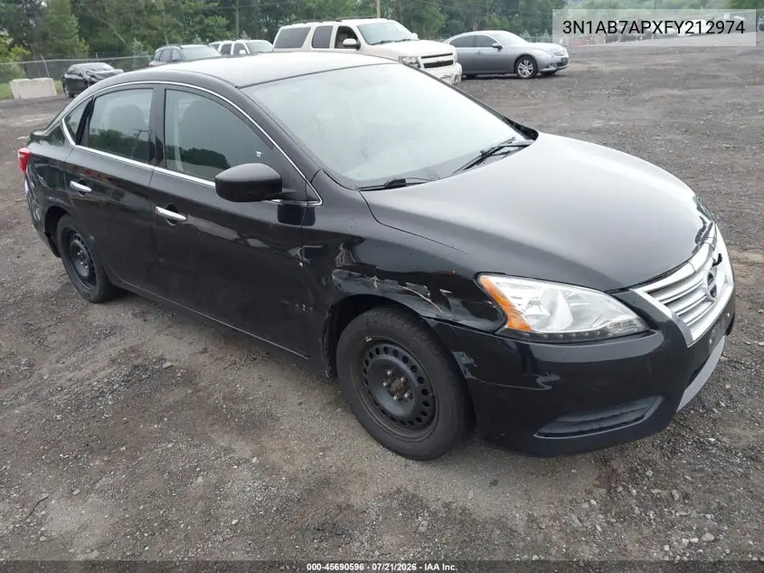 2015 Nissan Sentra Fe+ S/S/Sl/Sr/Sv VIN: 3N1AB7APXFY212974 Lot: 45690596