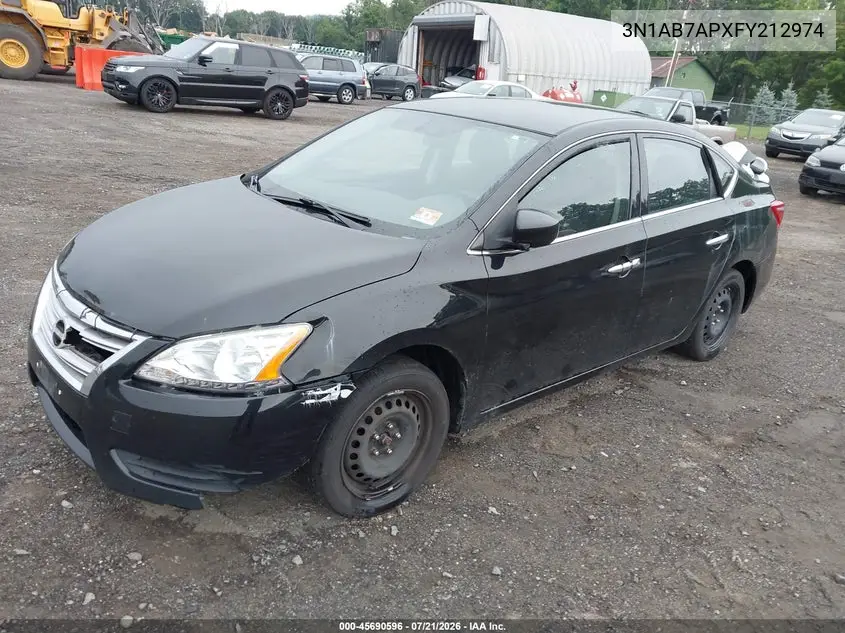 2015 Nissan Sentra Fe+ S/S/Sl/Sr/Sv VIN: 3N1AB7APXFY212974 Lot: 45690596