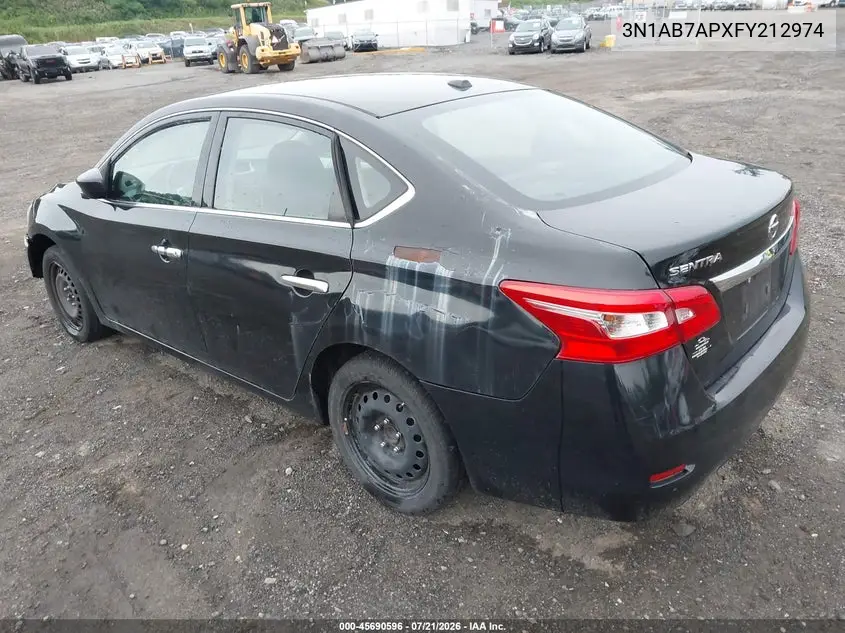 2015 Nissan Sentra Fe+ S/S/Sl/Sr/Sv VIN: 3N1AB7APXFY212974 Lot: 45690596