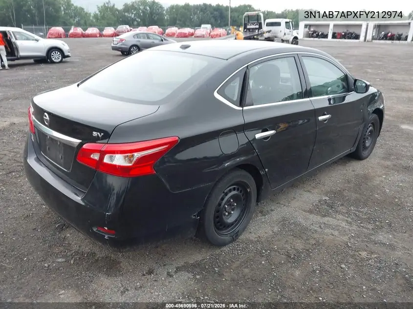 2015 Nissan Sentra Fe+ S/S/Sl/Sr/Sv VIN: 3N1AB7APXFY212974 Lot: 45690596