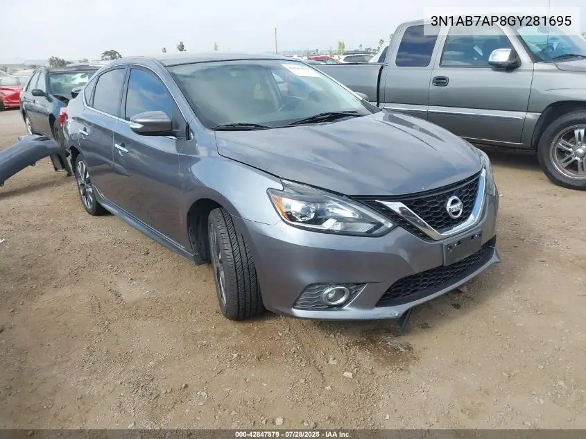 3N1AB7AP8GY281695 2016 Nissan Sentra Sr