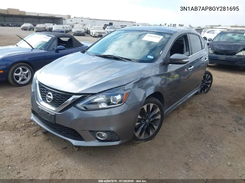 3N1AB7AP8GY281695 2016 Nissan Sentra Sr