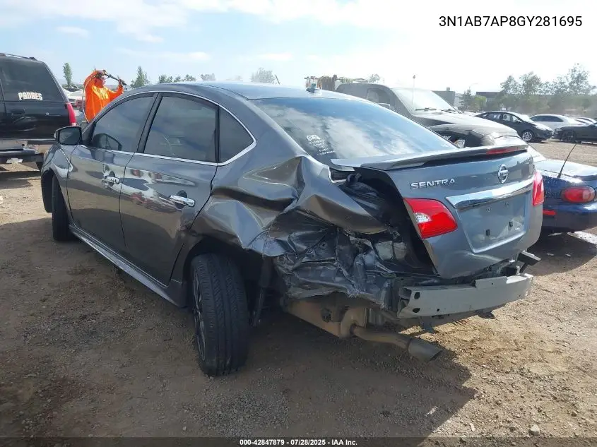3N1AB7AP8GY281695 2016 Nissan Sentra Sr