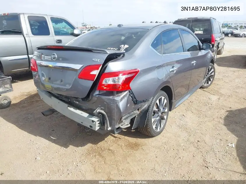 3N1AB7AP8GY281695 2016 Nissan Sentra Sr