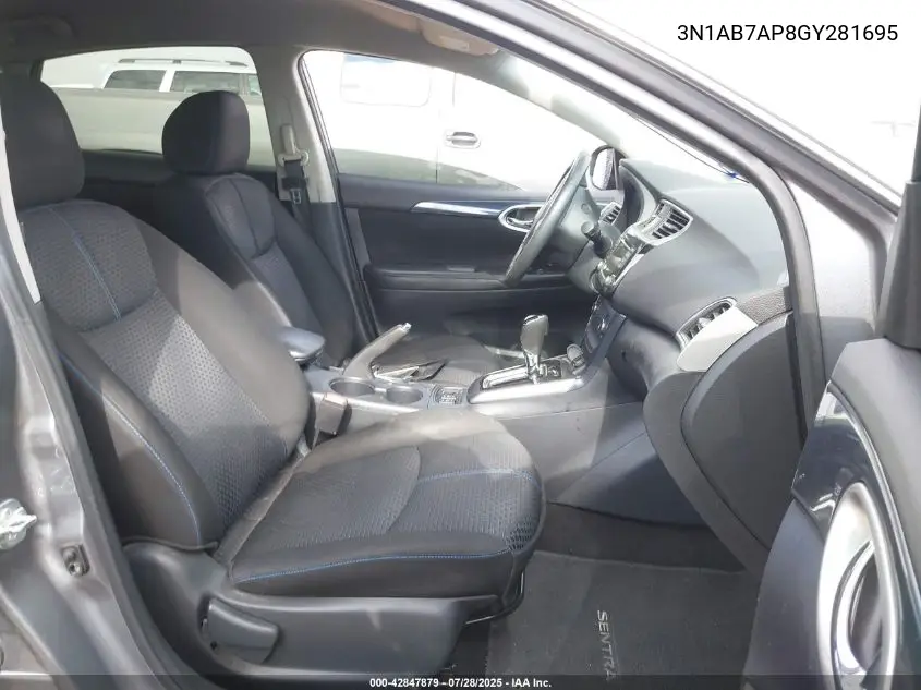 3N1AB7AP8GY281695 2016 Nissan Sentra Sr