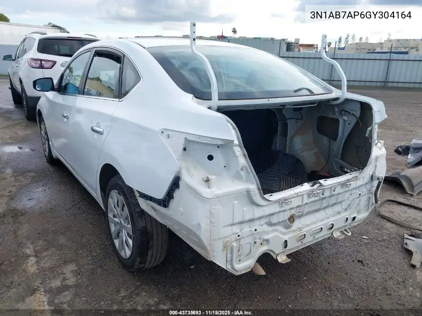 3N1AB7AP6GY304164 2016 Nissan Sentra S