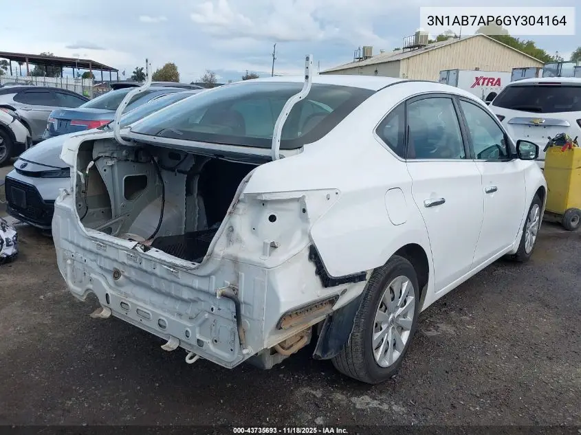 3N1AB7AP6GY304164 2016 Nissan Sentra S