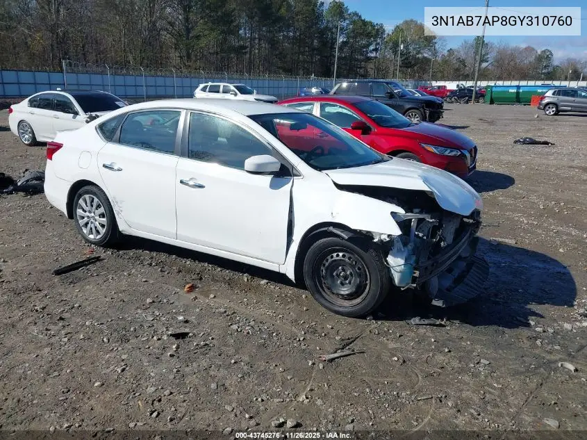 3N1AB7AP8GY310760 2016 Nissan Sentra Fe+ S