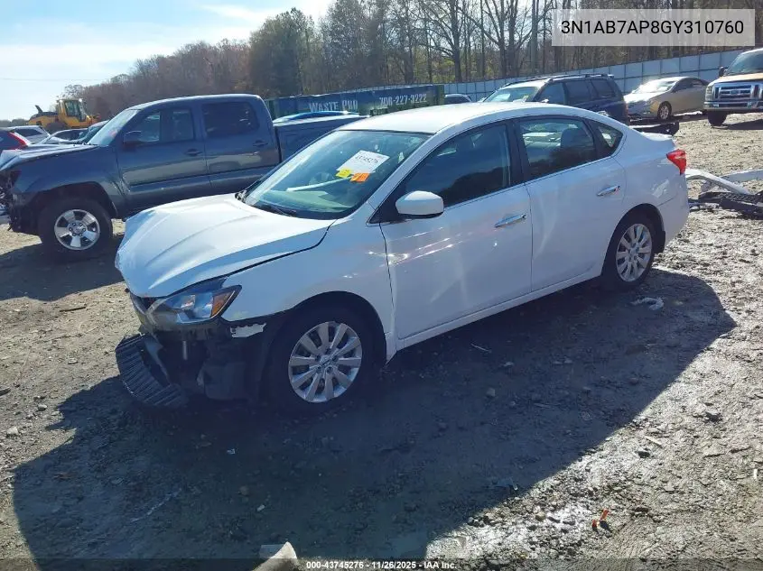 3N1AB7AP8GY310760 2016 Nissan Sentra Fe+ S