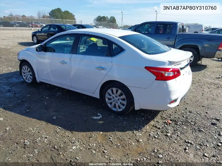 3N1AB7AP8GY310760 2016 Nissan Sentra Fe+ S