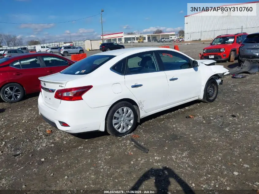 3N1AB7AP8GY310760 2016 Nissan Sentra Fe+ S
