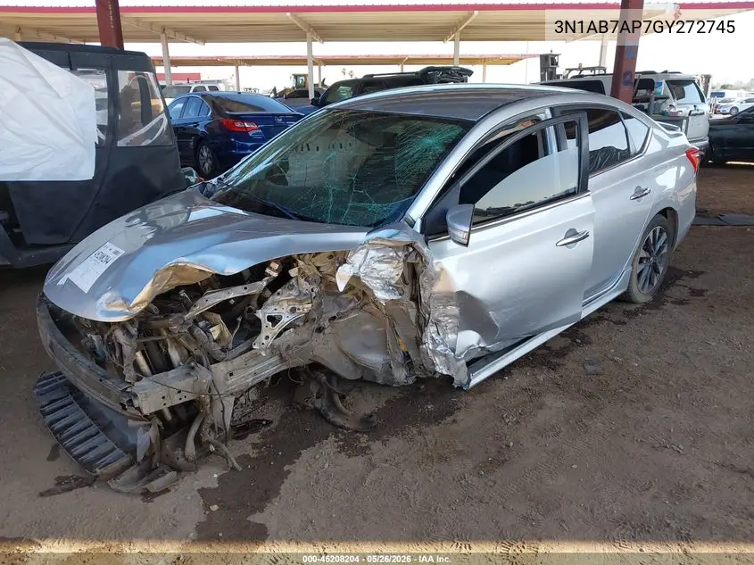 2016 Nissan Sentra Sr VIN: 3N1AB7AP7GY272745 Lot: 45208204