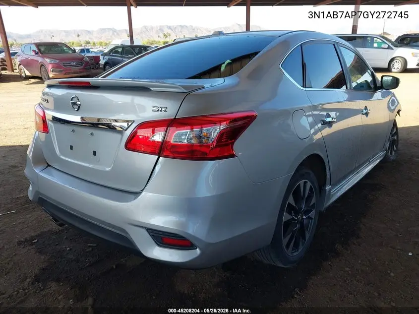 2016 Nissan Sentra Sr VIN: 3N1AB7AP7GY272745 Lot: 45208204