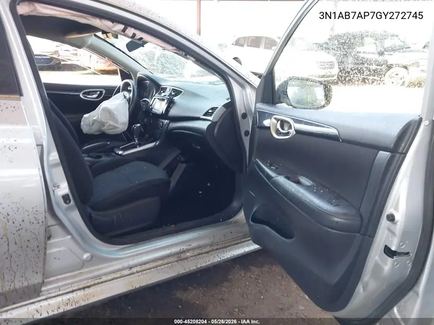 2016 Nissan Sentra Sr VIN: 3N1AB7AP7GY272745 Lot: 45208204
