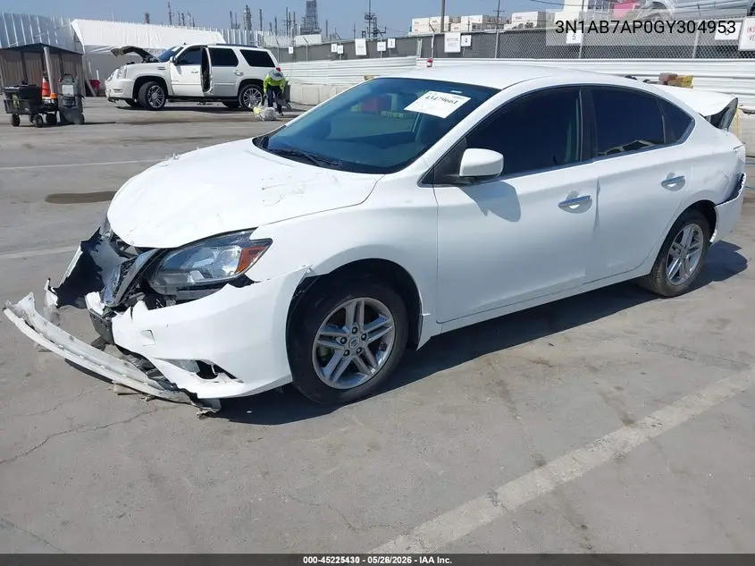 3N1AB7AP0GY304953 2016 Nissan Sentra S