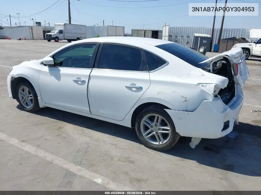 3N1AB7AP0GY304953 2016 Nissan Sentra S