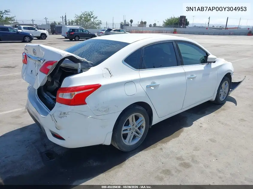 3N1AB7AP0GY304953 2016 Nissan Sentra S