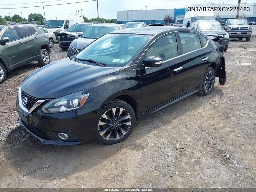 2016 Nissan Sentra Sr VIN: 3N1AB7APXGY225483 Lot: 45509387