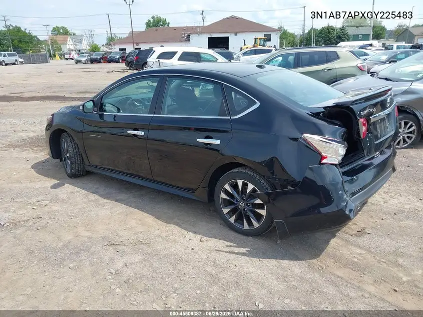 2016 Nissan Sentra Sr VIN: 3N1AB7APXGY225483 Lot: 45509387