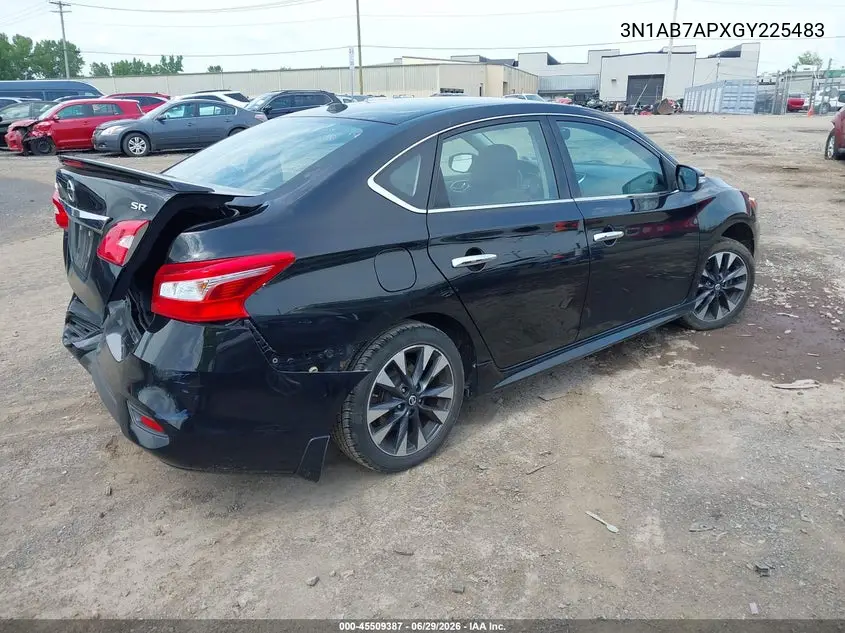 2016 Nissan Sentra Sr VIN: 3N1AB7APXGY225483 Lot: 45509387