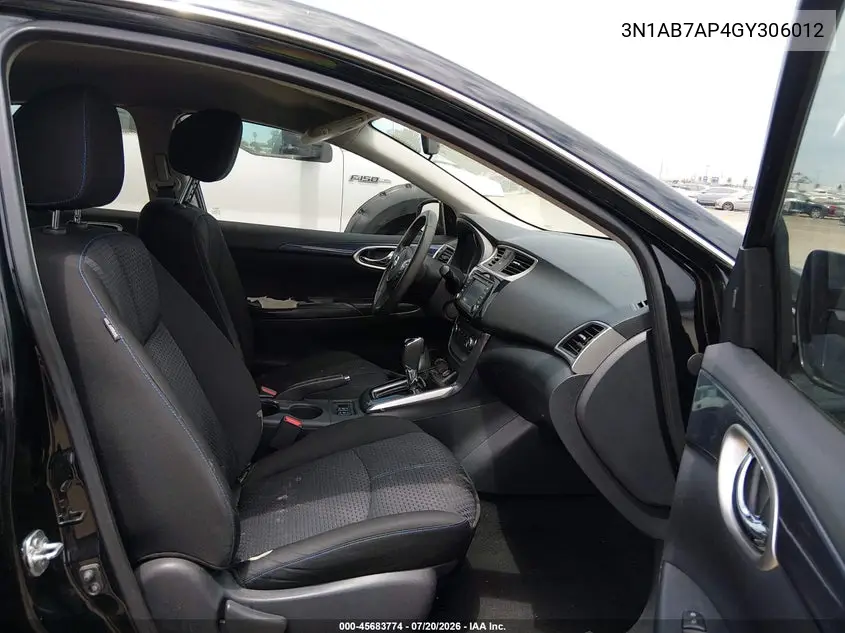 2016 Nissan Sentra Sr VIN: 3N1AB7AP4GY306012 Lot: 45683774