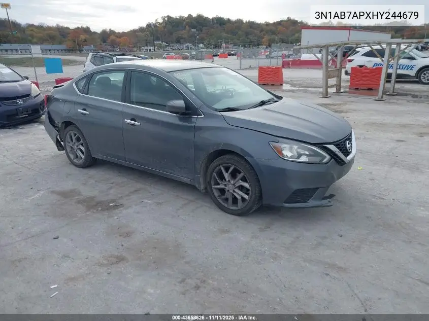 3N1AB7APXHY244679 2017 Nissan Sentra S