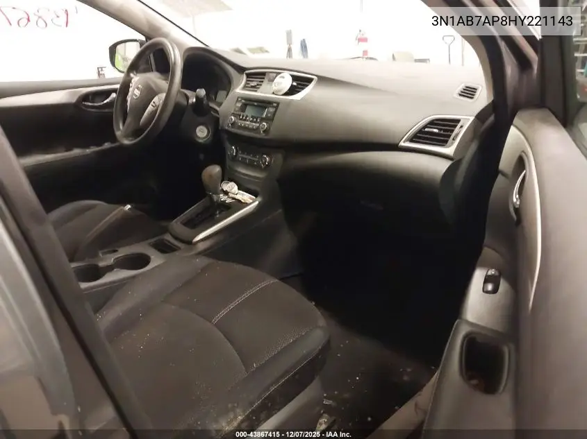 3N1AB7AP8HY221143 2017 Nissan Sentra S