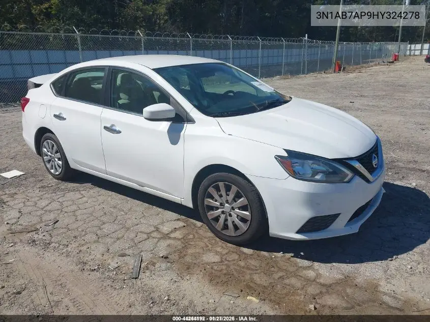 3N1AB7AP9HY324278 2017 Nissan Sentra S