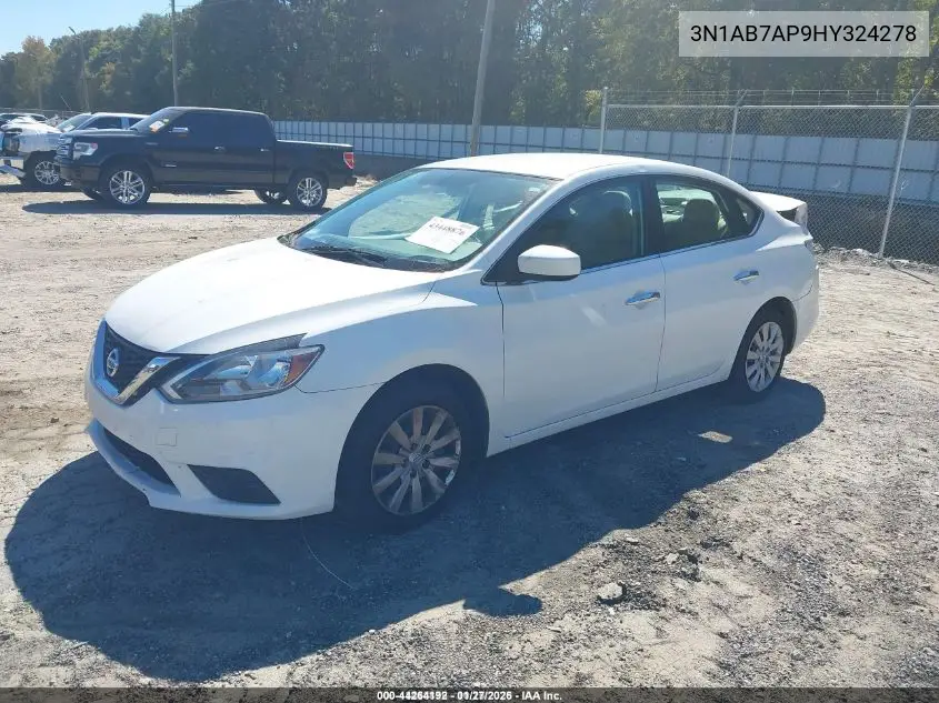3N1AB7AP9HY324278 2017 Nissan Sentra S
