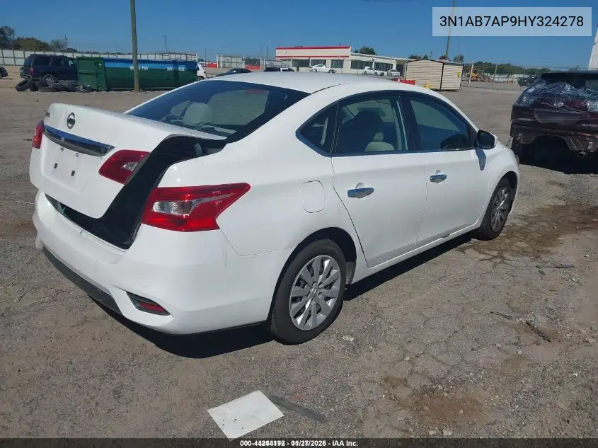 3N1AB7AP9HY324278 2017 Nissan Sentra S