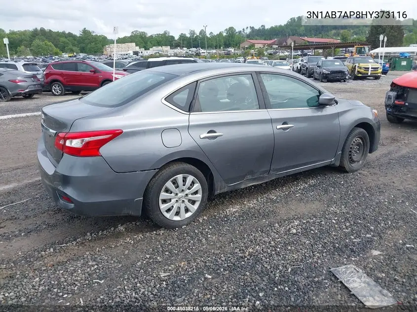 3N1AB7AP8HY373116 2017 Nissan Sentra S