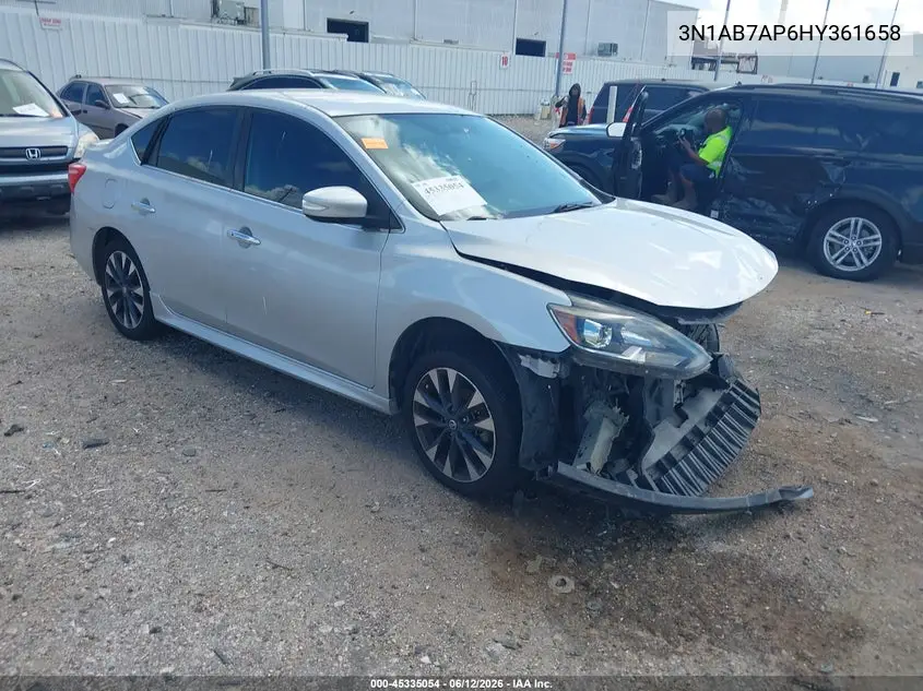 2017 Nissan Sentra Sr VIN: 3N1AB7AP6HY361658 Lot: 45335054