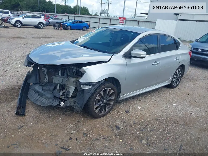 2017 Nissan Sentra Sr VIN: 3N1AB7AP6HY361658 Lot: 45335054