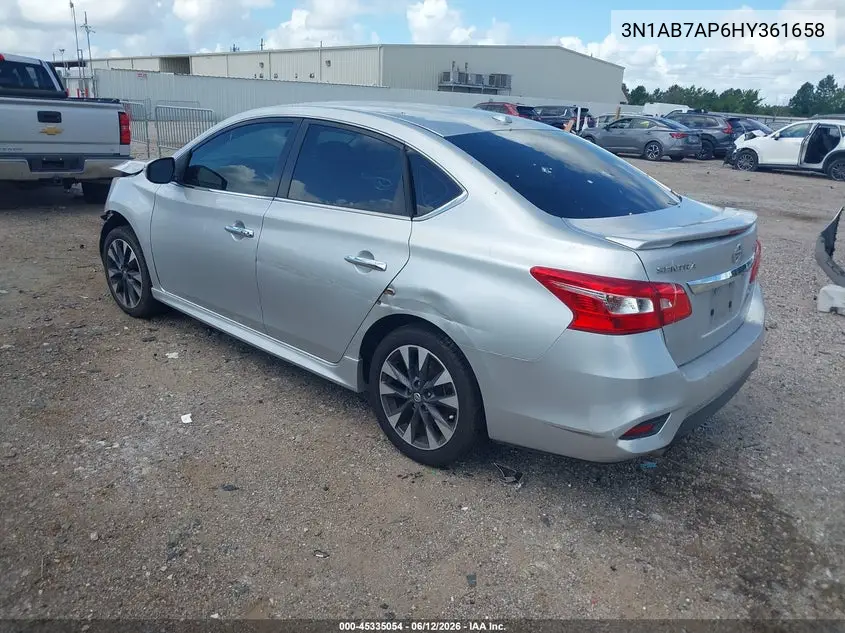 2017 Nissan Sentra Sr VIN: 3N1AB7AP6HY361658 Lot: 45335054