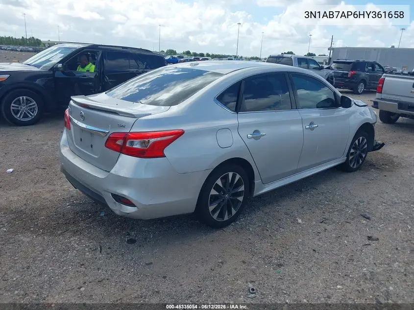 2017 Nissan Sentra Sr VIN: 3N1AB7AP6HY361658 Lot: 45335054