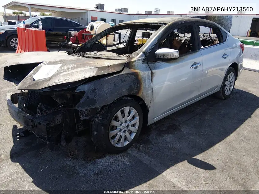 2017 Nissan Sentra S VIN: 3N1AB7AP6HY213560 Lot: 45364167