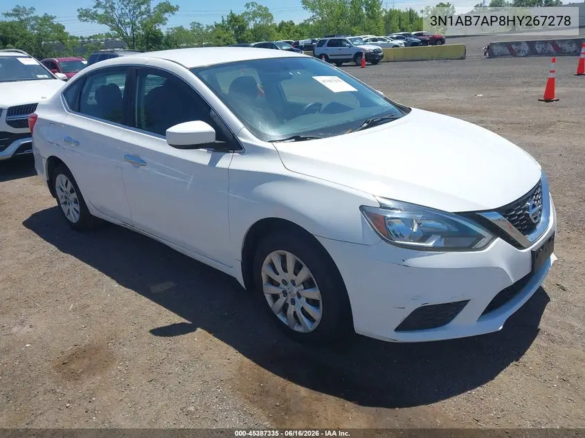 3N1AB7AP8HY267278 2017 Nissan Sentra S