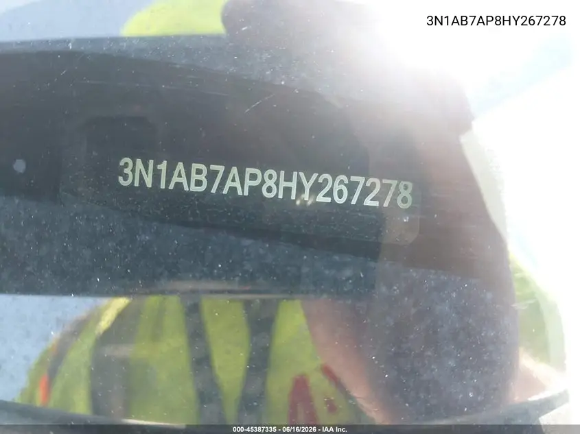 3N1AB7AP8HY267278 2017 Nissan Sentra S