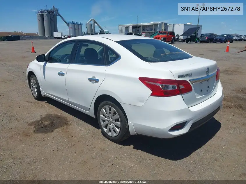 3N1AB7AP8HY267278 2017 Nissan Sentra S