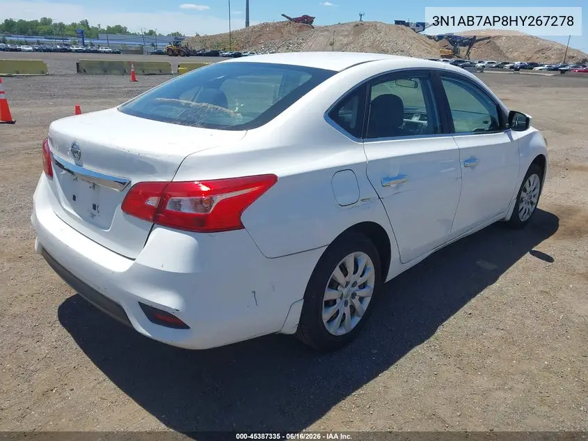3N1AB7AP8HY267278 2017 Nissan Sentra S