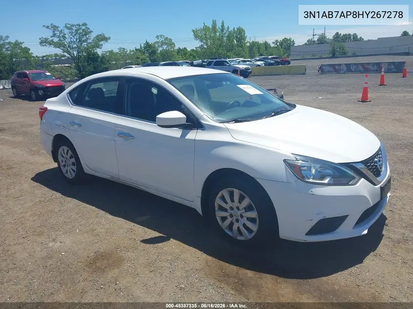 3N1AB7AP8HY267278 2017 Nissan Sentra S