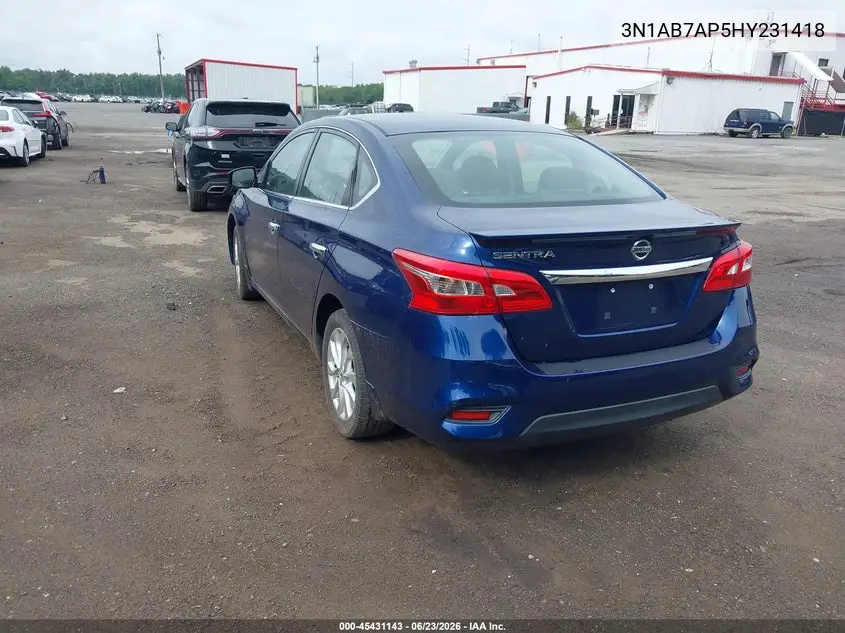 3N1AB7AP5HY231418 2017 Nissan Sentra S