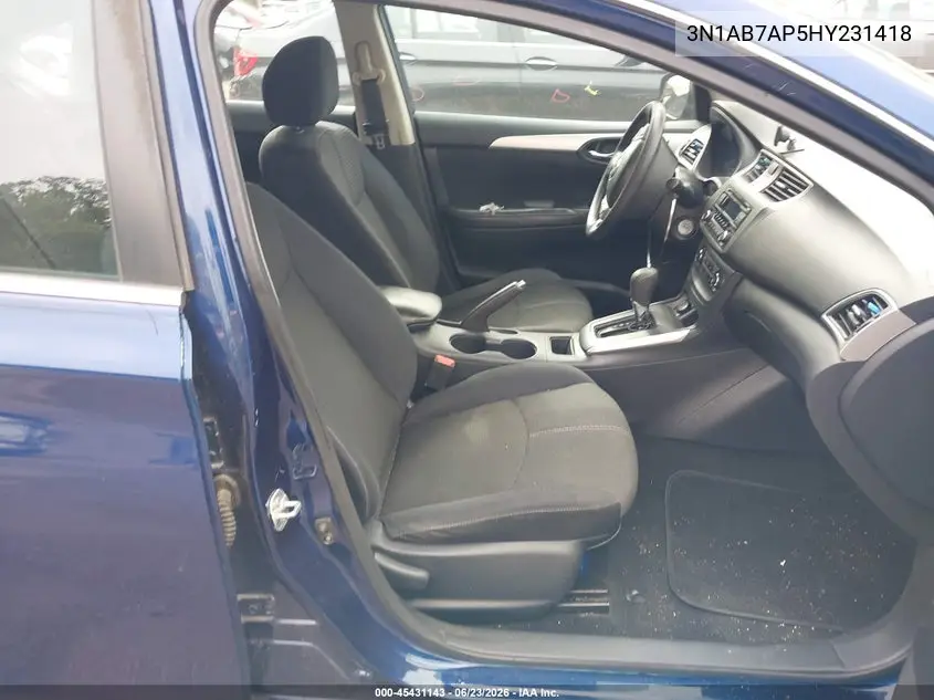 3N1AB7AP5HY231418 2017 Nissan Sentra S