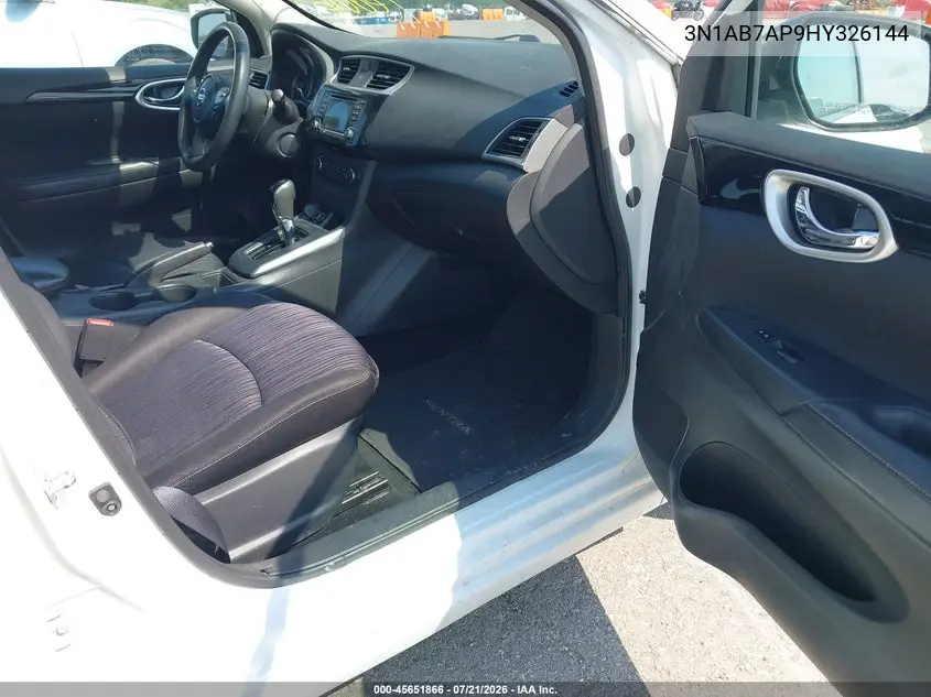2017 Nissan Sentra Sv VIN: 3N1AB7AP9HY326144 Lot: 45651866