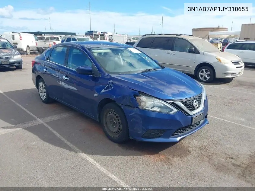 3N1AB7AP1JY310655 2018 Nissan Sentra S