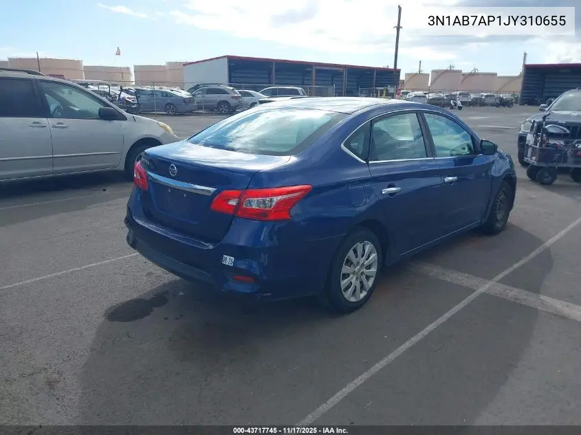 3N1AB7AP1JY310655 2018 Nissan Sentra S