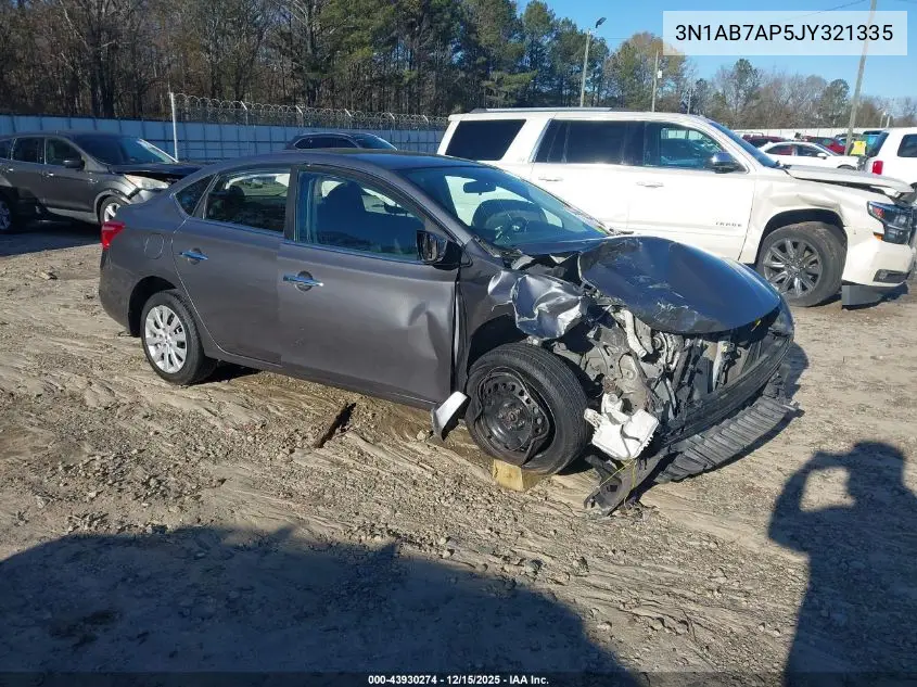 3N1AB7AP5JY321335 2018 Nissan Sentra S