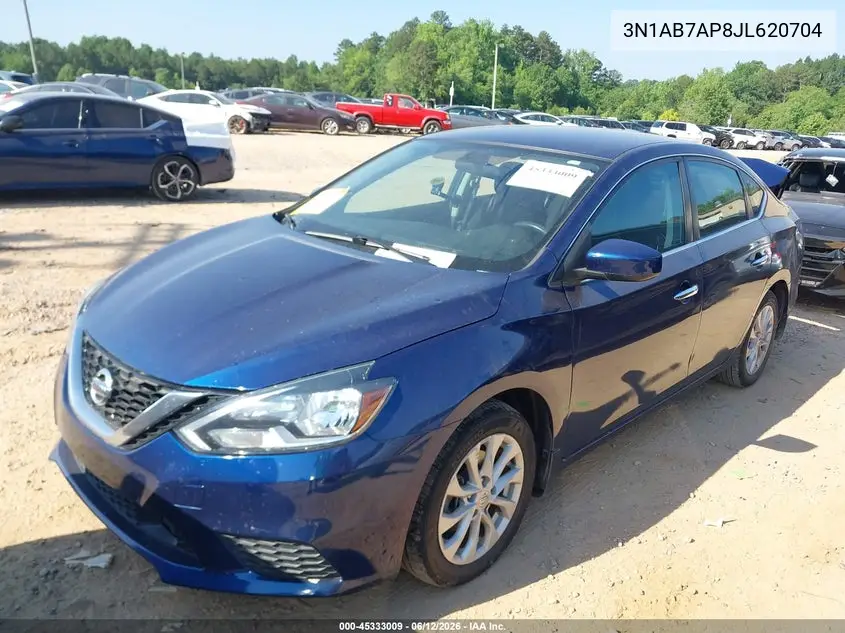 2018 Nissan Sentra Sv VIN: 3N1AB7AP8JL620704 Lot: 45333009