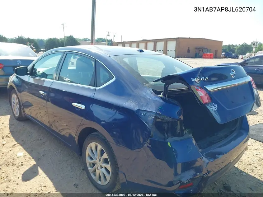2018 Nissan Sentra Sv VIN: 3N1AB7AP8JL620704 Lot: 45333009