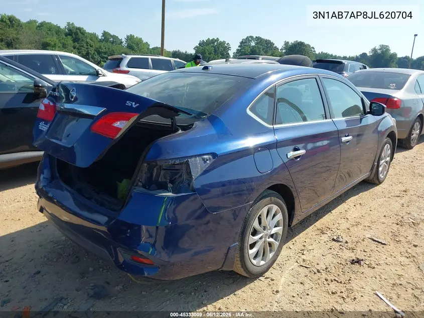 2018 Nissan Sentra Sv VIN: 3N1AB7AP8JL620704 Lot: 45333009